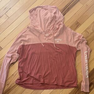 Hollister Women's Pink Long Sleeve Hoodie